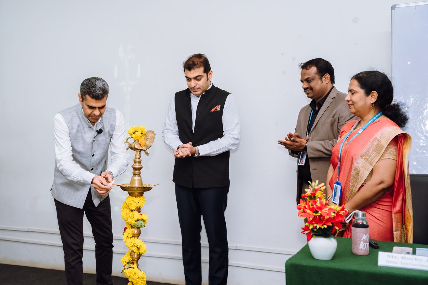 Lighting the lamp at the programme inauguration